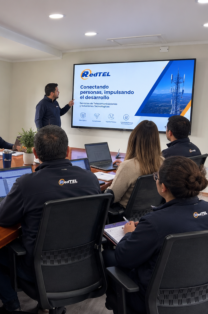 Equipo Redtel en terreno